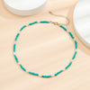 IngeSight.Z Green Color Seed Beaded Chain Short Choker Necklaces for Women Small Imitation Pearl Clavicle Necklaces Jewelry Gift