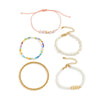 IngeSight.Z Imitation Pearl Chain Natural Shell Conch Bracelets Bangles Acrylic Letter Beaded Bracelets Female Wrist Jewelry