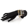 IngeSight.Z Imitation Pearl Chain Natural Shell Conch Bracelets Bangles Acrylic Letter Beaded Bracelets Female Wrist Jewelry