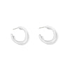 IngeSight.Z  Korean Candy Color C Shape Round Hoop Earrings for Women Simple Multi-layer Big Circle Earrings Piercing Jewelry
