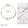 IngeSight.Z Korean Cute Copper Star Choker Necklace Collar for Women Statement Simple Minimalist Clavicle Chain Necklace Jewelry