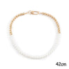 IngeSight.Z Korean Elegant Imitation Pearl Choker Necklace Collar Simple Minimalist Clavicle Chain Necklaces for Women Jewelry