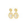 IngeSight.Z Korean Elegant Imitation Pearl Dangle Drop Earrings for Women Geometric Hollow Out Hanging Earrings Jewelry Brincos