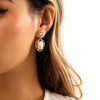 IngeSight.Z Korean Elegant Imitation Pearl Dangle Drop Earrings for Women Geometric Hollow Out Hanging Earrings Jewelry Brincos