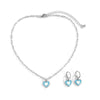 IngeSight.Z Korean Elegant Rainbow Love Heart Pendant Necklaces Earrings Set Women Gold Color Choker Small Hoop Earrings Jewelry