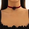IngeSight.Z Korean Plush Ball Velvet Choker Necklace for Women Gothic 3 Color Soft Lace Collar Necklaces Winter Jewelry
