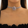 IngeSight.Z Korean Plush Ball Velvet Choker Necklace for Women Gothic 3 Color Soft Lace Collar Necklaces Winter Jewelry