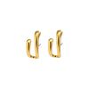 IngeSight.Z Korean Geometric U Shaped Stud Earrings for Women Simple Gold Color Piercing Earrings Jewelry Brincos Gift