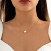 IngeSight.Z Korean Simple Single Pearl Pendant Necklace For Woman 2022 Temperament Gold Color Clavicle Chain Jewelry