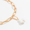 IngeSight.Z Kpop Baroque Irregular Pearl Pendant Anklet for Women Punk Gold Color Link Chain Barefoot Jewelry Gifts 2023