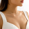 IngeSight.Z  Black Crystal Glass Bead Chain Choker Necklace For Women Handmade Charm Link Chain Collar Necklace Gifts