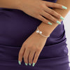 IngeSight.Z  Crystal Rhinestone Bangle Bracelet For Women Imitation Pearl Bride Wedding Party Jewelry Bijoux Gift 2022