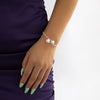 IngeSight.Z  Crystal Rhinestone Bangle Bracelet For Women Imitation Pearl Bride Wedding Party Jewelry Bijoux Gift 2022