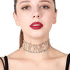 IngeSight.Z  Crystal Short Choker Necklace for Women Shiny Rhinestones Letter SEXY Collar Clavicle Chain Statement Jewelry