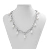 IngeSight.Z  Drop Water Shape Pearls Pendant Necklace for Women Punk Long Buckle Link Chain Choker Necklace Party Gift