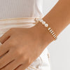 IngeSight.Z  Imitation Pearl Cubic Zircon Mixed Chain Bracelet for Women Korean   Bracelets Jewelry Gift