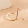 IngeSight.Z  Imitation Pearl Cubic Zircon Mixed Chain Bracelet for Women Korean   Bracelets Jewelry Gift