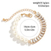 IngeSight.Z  Imitation Pearl Cubic Zircon Mixed Chain Bracelet for Women Korean   Bracelets Jewelry Gift