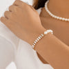 IngeSight.Z  Imitation Pearl Cubic Zircon Mixed Chain Bracelet for Women Korean   Bracelets Jewelry Gift