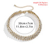 IngeSight.Z  Multi Row Rhinestones Short Choker Necklaces Shiny Crystal Necklaces Collar for Women Neck Wedding Jewelry