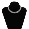IngeSight.Z  Multi Row Rhinestones Short Choker Necklaces Shiny Crystal Necklaces Collar for Women Neck Wedding Jewelry