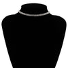 IngeSight.Z  Multi Row Rhinestones Short Choker Necklaces Shiny Crystal Necklaces Collar for Women Neck Wedding Jewelry