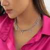 IngeSight.Z  Multi Row Rhinestones Short Choker Necklaces Shiny Crystal Necklaces Collar for Women Neck Wedding Jewelry