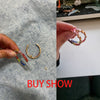 IngeSight.Z  Shiny Rainbow Rhinestone Geometric Round Hoop Earrings Statement Bling Crystal Big Earrings for Women Jewelry