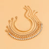IngeSight.Z  Shiny Rhinestones Crystal Chain Bracelets Bangle Multi Layered Chunky Thick Miami Curb Cuban Bracelet Jewelry