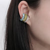 IngeSight.Z  Shiny Rhinestones Crystal Clip Earrings Without Piercing Small Cuff Ear Bone Fake Cartilage Earrings Jewelry