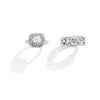 IngeSight.Z  Shiny Rhinestones Crystal Knuckle Finger Rings Set for Women Geometric Square Rings Wedding Jewelry Gifts