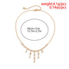 IngeSight.Z  Tassel Rhinestone Choker Necklace for Women Simple Crystal Bride Necklace Collar Wedding Jewelry Gift  2022
