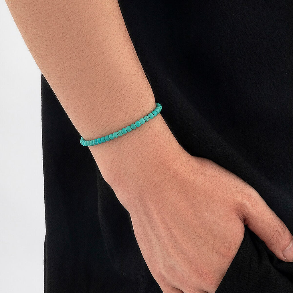 IngeSight.Z Men's Wood Beaded Clay Bracelet Simple Mixed Color Adjustable Stacking Surfer Bracelet Charm Gift Women