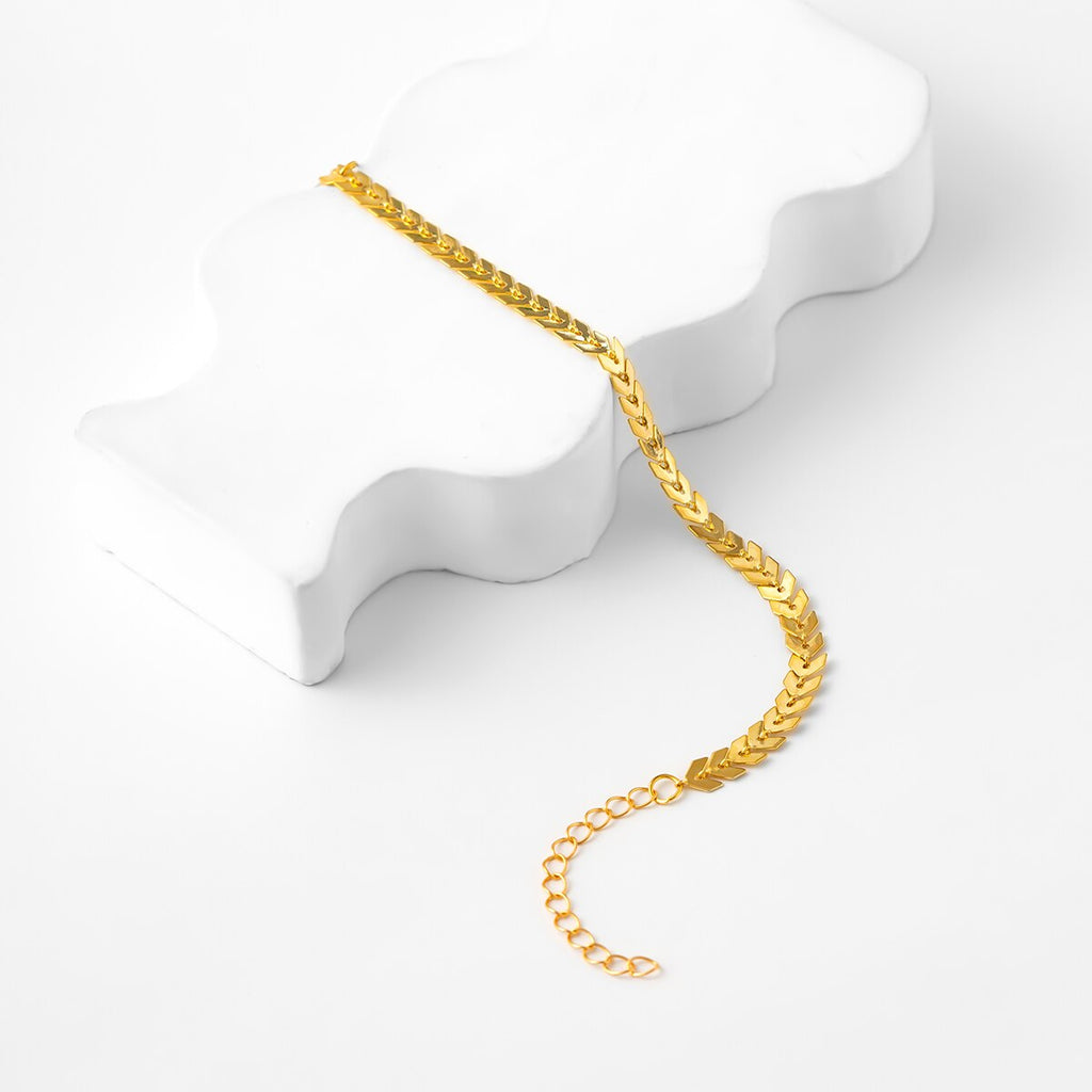 IngeSight.Z Minimalism Airplane Shape V Sequins Bracelets for Women Charm Gold Color Wrist Chain Bracelet Bangles Jewelry Gift