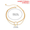 IngeSight.Z Minimalist Sequin Round Circle Pendant Necklaces for Women Punk Gold Color Layed Clavicle Chain Necklaces Party