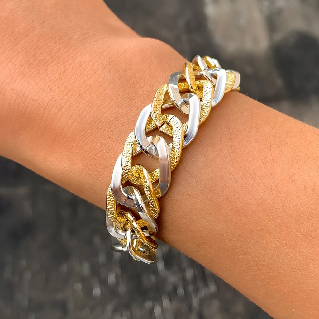 IngeSight.Z Mix Color Twisted Metal Chain Chunky Choker Necklaces Thick Miami Curb Cuban Necklace Collier Women Men Neck Jewelry