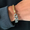 IngeSight.Z Mix Color Twisted Metal Rope Chain Bracelets Bangles Men Miami Curb Chunky Friendship Bracelets Wrist Chain Jewelry