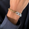 IngeSight.Z Mix Color Twisted Metal Rope Chain Bracelets Bangles Men Miami Curb Chunky Friendship Bracelets Wrist Chain Jewelry
