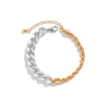 IngeSight.Z Mix Color Twisted Metal Rope Chain Bracelets Bangles Men Miami Curb Chunky Friendship Bracelets Wrist Chain Jewelry