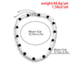 IngeSight.Z  Multi-layer White and Black Imitation Pearls Necklace for Women Men Hip Hop Metal Beads Line Chain Necklace Jewelry