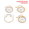 IngeSight.Z Multilayer Crystal Rhinestone Bracelet Bangles for Women Punk Cuban Tennis Chain Heart Beaded Bracelets Set Jewelry