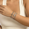 IngeSight.Z Multilayer Crystal Rhinestone Bracelet Bangles for Women Punk Cuban Tennis Chain Heart Beaded Bracelets Set Jewelry