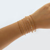 IngeSight.Z Multilayer Crystal Rhinestone Bracelet Bangles for Women Punk Cuban Tennis Chain Heart Beaded Bracelets Set Jewelry