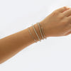 IngeSight.Z Multilayer Crystal Rhinestone Bracelet Bangles for Women Punk Cuban Tennis Chain Heart Beaded Bracelets Set Jewelry
