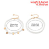 IngeSight.Z Multilayer Imitation Pearl Letter Round Coin Anklets Set for Women Bohemian 2022 Beach Foot Bracelet Jewelry