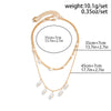 IngeSight.Z Multilayer Irregularity Simulated Pearls Pendant Necklace Women Punk Gold Color Link Chain Choker Necklace Jewelry