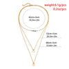 IngeSight.Z Multilayer Vintage Round Sequins Hollow Out Triangle Pendant Necklace for Women Boho Glass Beads Long Chest Chain
