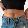 IngeSight.Z Multiple Pendant Star Love Heart Tassel Harness Belly Chain Sexy Rhinestone Imitation Pearl Waist Chain Body Jewelry