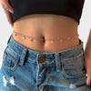 IngeSight.Z Multiple Pendant Star Love Heart Tassel Harness Belly Chain Sexy Rhinestone Imitation Pearl Waist Chain Body Jewelry