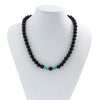 IngeSight.Z Natural Volcanic Rock Black Lava Stone Beads Choker Necklaces Women Men Short Collar Necklaces Neck Jewelry Collier